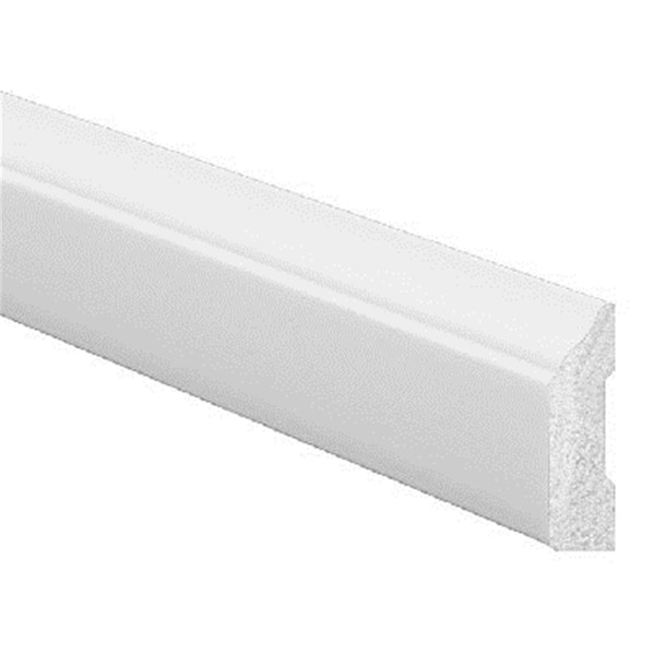 Eat-In 0.37 x 1.31 in. 7 ft. Crystal White Pre-Finished Polystyrene Interior OG Stop Molding - EA3235129