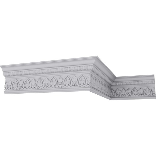 Ekena Millwork 6 3/8"H x 2 1/2"P x 7"F x 94 1/2"L Kirke Crown Moulding - MLD06X02X07KI