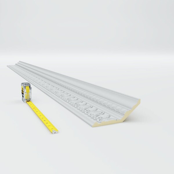 Ekena Millwork 6 3/8"H x 2 1/2"P x 7"F x 94 1/2"L Kirke Crown Moulding - MLD06X02X07KI