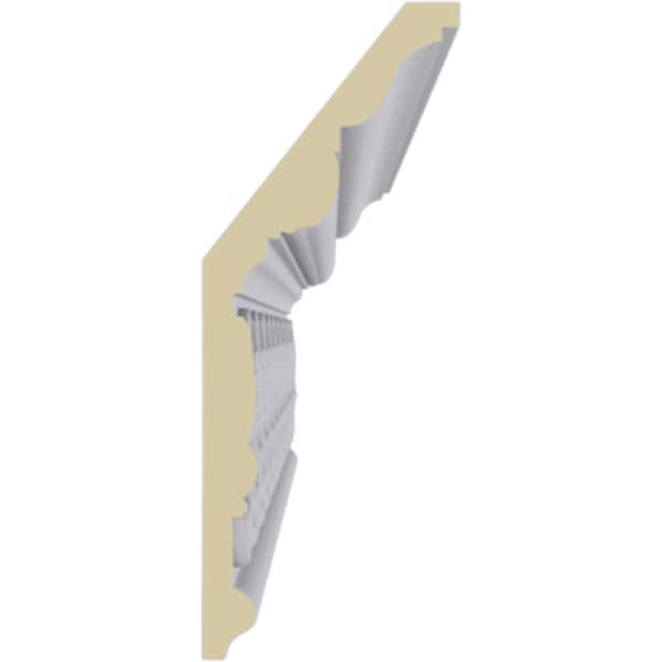 Ekena Millwork 6 3/8"H x 2 1/2"P x 7"F x 94 1/2"L Kirke Crown Moulding - MLD06X02X07KI