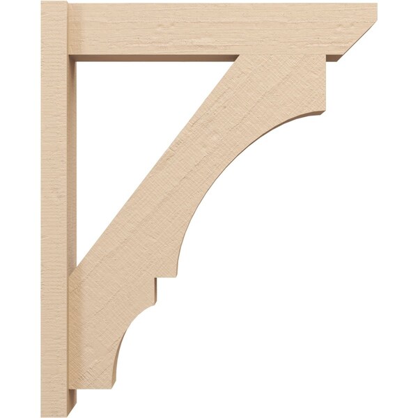 Ekena Millwork 6-in W x 26-in D x 32-in H Balboa Slat Rough Cedar Woodgrain TimberThane Outlooker, Primed Tan - OUTUR060X26X32BOA24RCPR