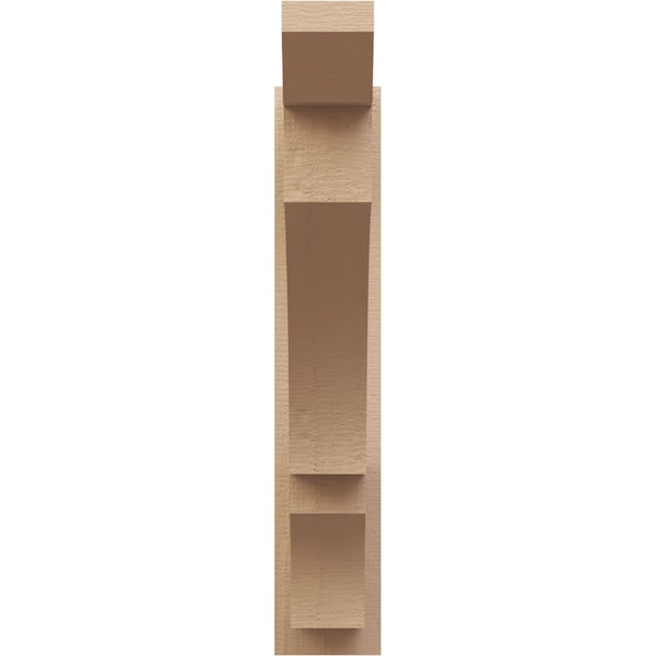 Ekena Millwork 6-in W x 26-in D x 32-in H Balboa Slat Rough Cedar Woodgrain TimberThane Outlooker, Primed Tan - OUTUR060X26X32BOA24RCPR