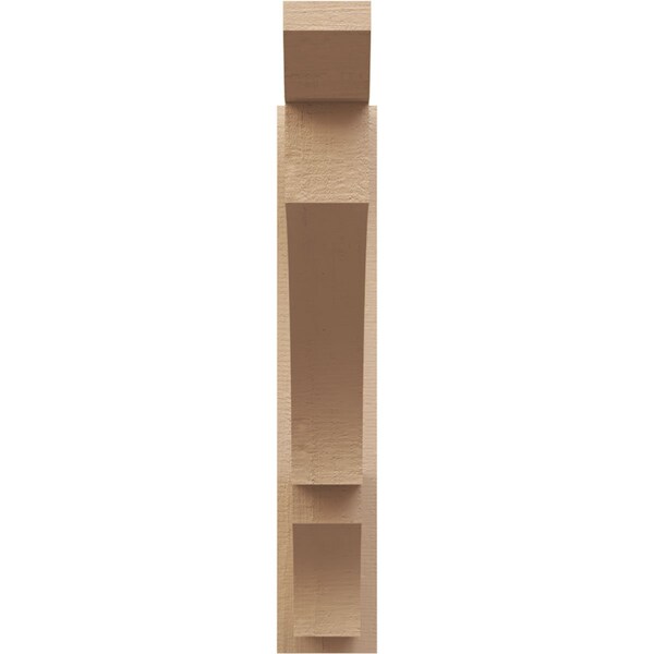 Ekena Millwork 5 1/2-in W x 30-in D x 30-in H Balboa Slat Rough Cedar Woodgrain TimberThane Outlooker, Primed Tan - OUTUR055X30X30BOA24RCPR