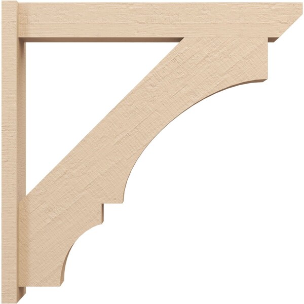 Ekena Millwork 5 1/2-in W x 30-in D x 30-in H Balboa Slat Rough Cedar Woodgrain TimberThane Outlooker, Primed Tan - OUTUR055X30X30BOA24RCPR