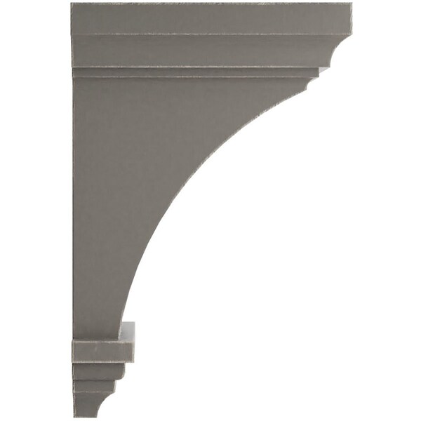 Ekena Millwork 6"W x 6 3/4"D x 12"H Large Jefferson Wood Vintage Decor Corbel, Reclaimed Grey - CORWD06X06X12JEGY