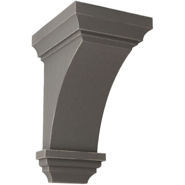 Ekena Millwork 6"W x 6 3/4"D x 12"H Large Jefferson Wood Vintage Decor Corbel, Reclaimed Grey - CORWD06X06X12JEGY