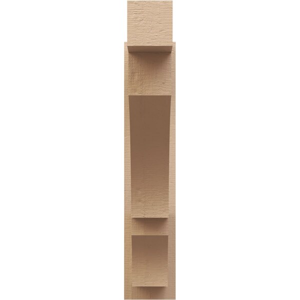 Ekena Millwork 6-in W x 26-in D x 30-in H Balboa Block Rough Cedar Woodgrain TimberThane Outlooker, Primed Tan - OUTUR060X26X30BOA44RCPR