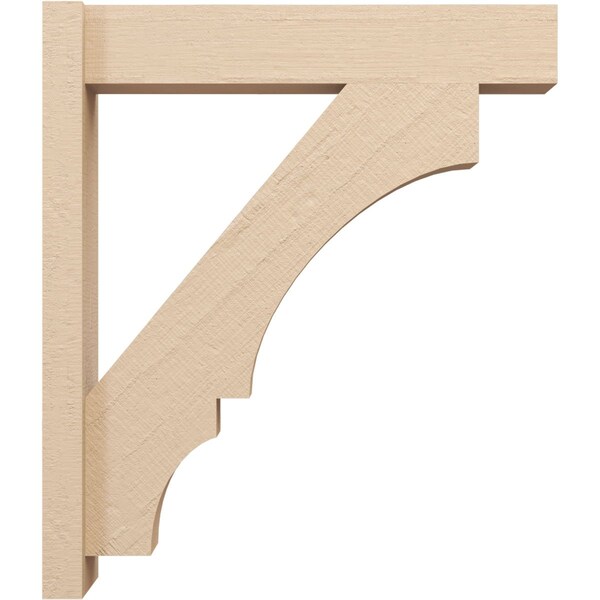 Ekena Millwork 6-in W x 26-in D x 30-in H Balboa Block Rough Cedar Woodgrain TimberThane Outlooker, Primed Tan - OUTUR060X26X30BOA44RCPR