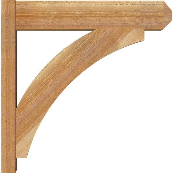 Ekena Millwork Thorton Rough Sawn Craftsman Outlooker, Western Red Cedar, 6"W x 24"D x 24"H - OUT06X24X24THR04RWR