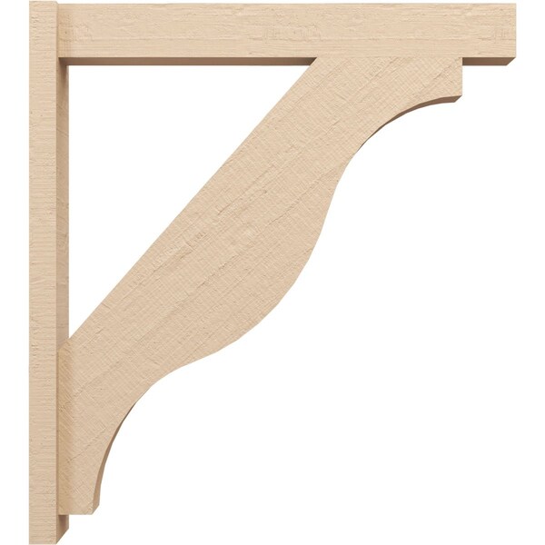 Ekena Millwork 6-in W x 36-in D x 40-in H Funston Block Rough Cedar Woodgrain TimberThane Outlooker, Primed Tan - OUTUR060X36X40FST44RCPR