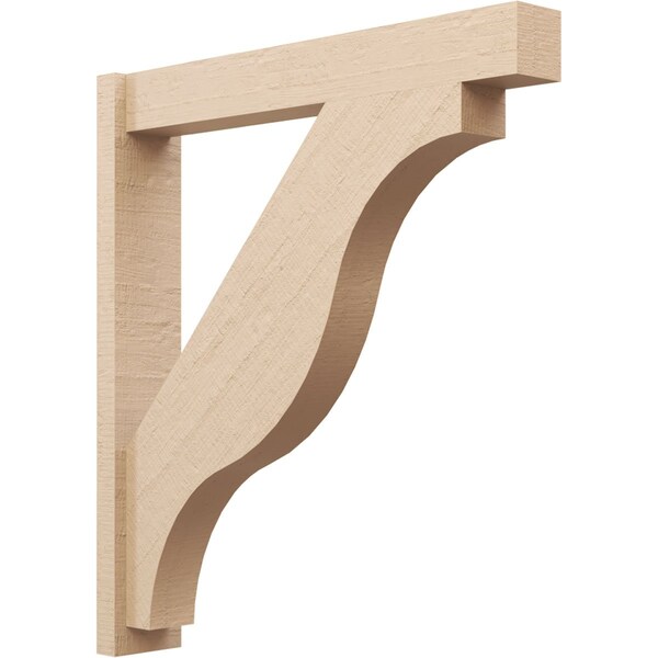 Ekena Millwork 6-in W x 36-in D x 40-in H Funston Block Rough Cedar Woodgrain TimberThane Outlooker, Primed Tan - OUTUR060X36X40FST44RCPR