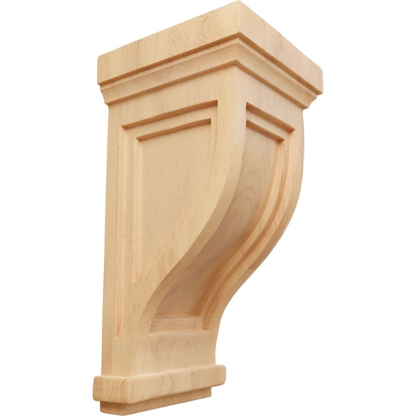 Ekena Millwork 4 3/4"W x 5"D x 10"H Traditional Recessed Corbel, Red Oak - COR04X05X10TRRO