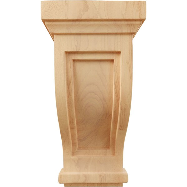 Ekena Millwork 4 3/4"W x 5"D x 10"H Traditional Recessed Corbel, Red Oak - COR04X05X10TRRO