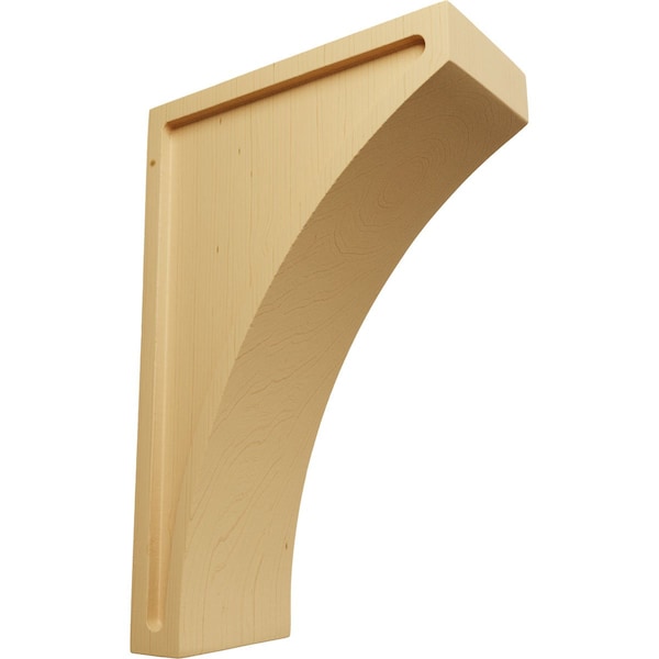 Ekena Millwork 3"W x 6 1/2"D x 10"H Large Lawson Wood Corbel, Alder - CORW03X06X10LWAL