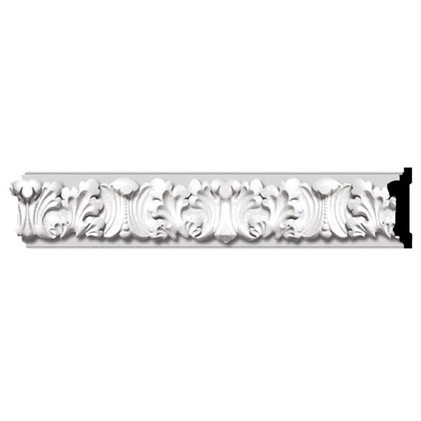 Ekena Millwork SAMPLE - 3 1/2"H x 1"P x 12"L Benson Acanthus Leaf Chair Rail Moulding - SAMPLE-MLD03X01BE