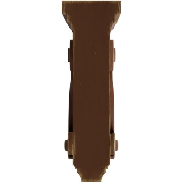 Ekena Millwork 3 3/8"W x 6 1/2"D x 10 1/2"H Boston Traditional Scroll Wood Vintage Decor Corbel, Weathered Brown - CORWD03X06X10TSBR