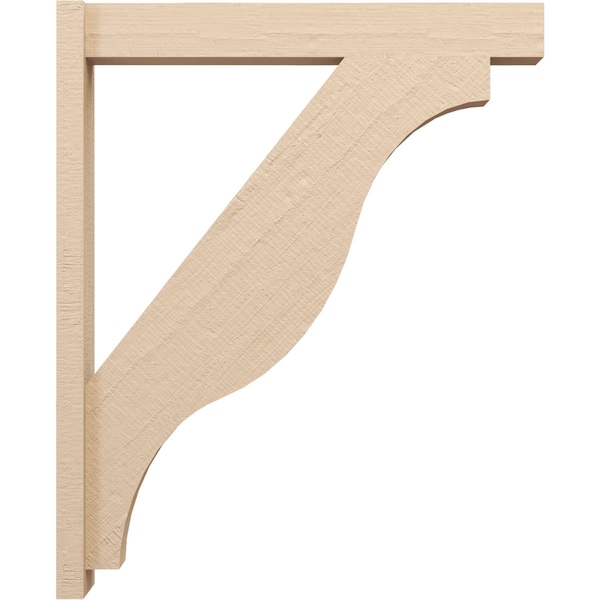 Ekena Millwork 6-in W x 36-in D x 44-in H Funston Block Rough Cedar Woodgrain TimberThane Outlooker, Primed Tan - OUTUR060X36X44FST44RCPR