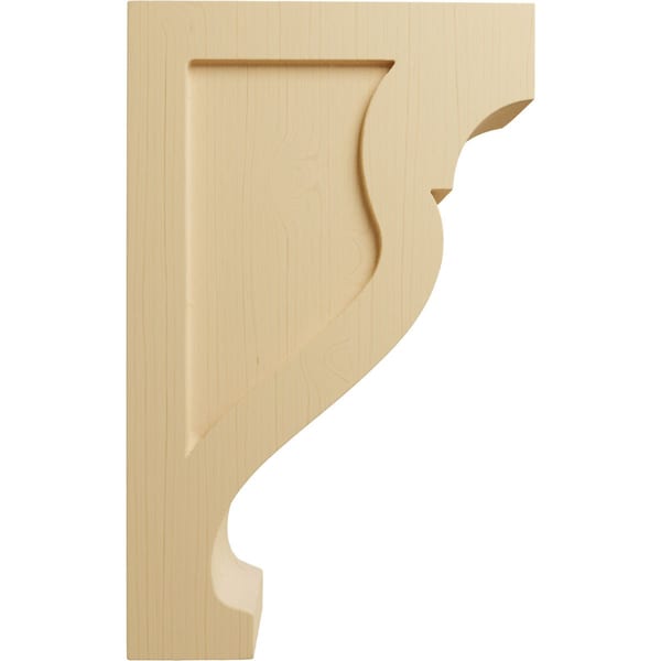 Ekena Millwork 1 3/4"W x 5"D x 8"H Mini Rockport Wood Corbel, Alder - CORW02X05X08RKAL
