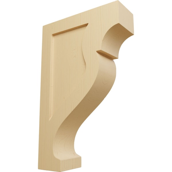 Ekena Millwork 1 3/4"W x 5"D x 8"H Mini Rockport Wood Corbel, Alder - CORW02X05X08RKAL