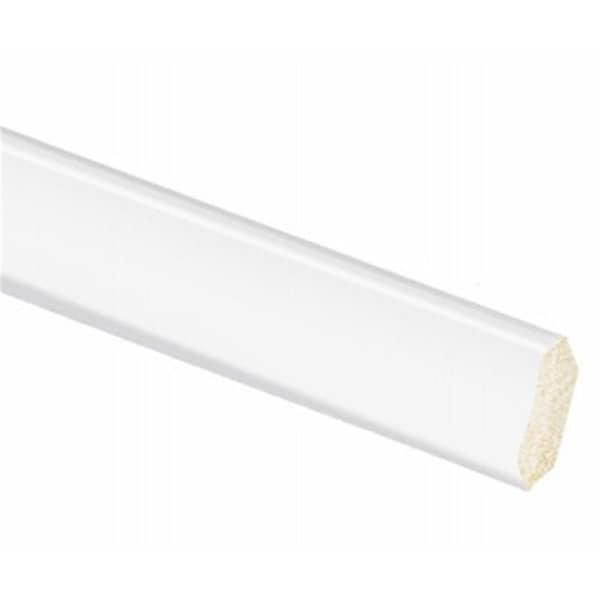 Eat-In 0.25 x 0.87 in. 8 ft. Crystal White Pre-Finished Polystyrene Interior Inside Corner Molding - EA962147