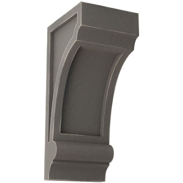 Ekena Millwork 3 1/4"W x 4"D x 8"H Diane Recessed Wood Vintage Decor Corbel, Reclaimed Grey - CORWD03X04X08DIGY