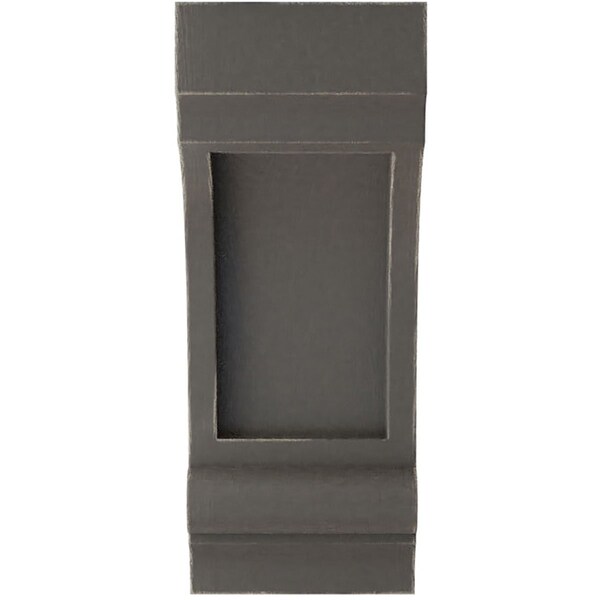 Ekena Millwork 3 1/4"W x 4"D x 8"H Diane Recessed Wood Vintage Decor Corbel, Reclaimed Grey - CORWD03X04X08DIGY