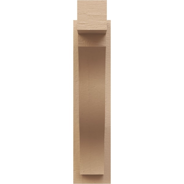 Ekena Millwork 5 1/2-in W x 16-in D x 24-in H Funston Block Rough Cedar Woodgrain TimberThane Outlooker, Primed Tan - OUTUR055X16X24FST44RCPR