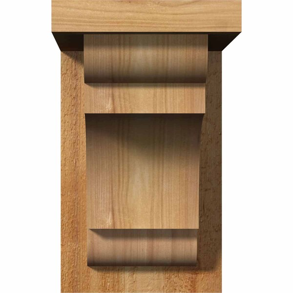 Ekena Millwork New Brighton Rough Sawn Corbel w/Backplate, Western Red Cedar, 6"W x 10"D x 10"H - COR06X10X10NEB01RWR