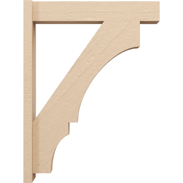 Ekena Millwork 5 1/2-in W x 24-in D x 32-in H Balboa Block Rough Cedar Woodgrain TimberThane Outlooker, Primed Tan - OUTUR055X24X32BOA44RCPR
