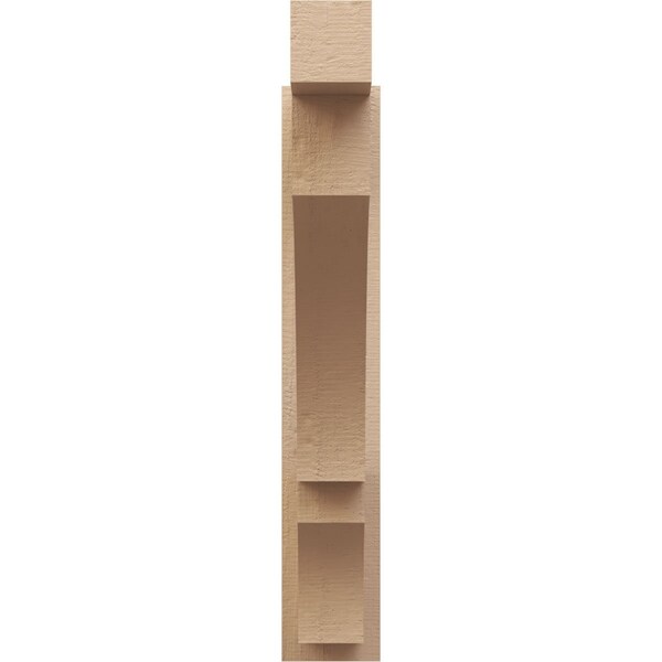 Ekena Millwork 5 1/2-in W x 24-in D x 32-in H Balboa Block Rough Cedar Woodgrain TimberThane Outlooker, Primed Tan - OUTUR055X24X32BOA44RCPR