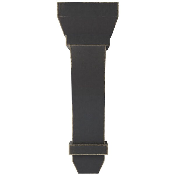Ekena Millwork 2 1/4"W x 5"D x 7"H Stockport Wood Vintage Decor Bracket, Black - BKTWD02X05X07STBL