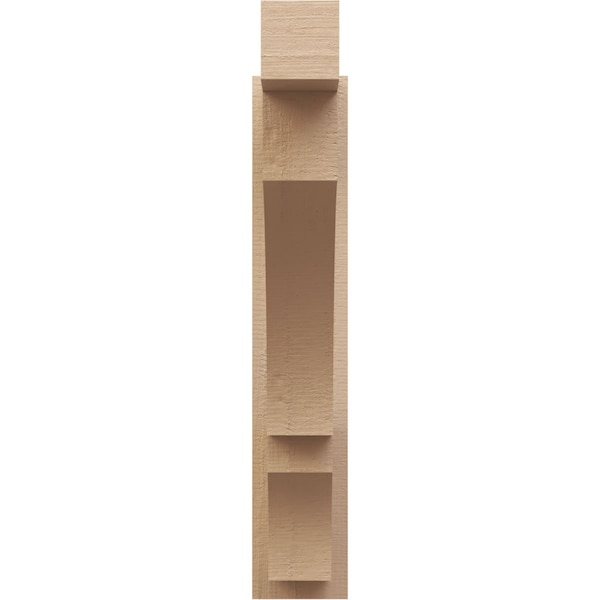 Ekena Millwork 5 1/2-in W x 22-in D x 30-in H Balboa Block Rough Cedar Woodgrain TimberThane Outlooker, Primed Tan - OUTUR055X22X30BOA44RCPR