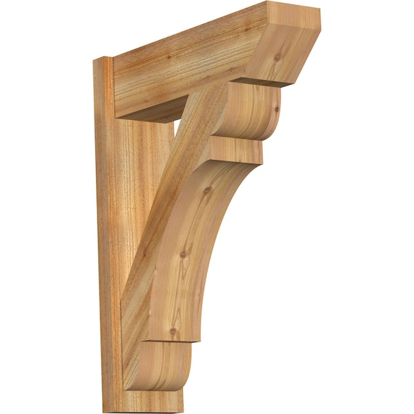 Ekena Millwork Olympic Slat Rough Sawn Outlooker, Western Red Cedar, 8"W x 26"D x 34"H - OUT08X26X34OLY06RWR