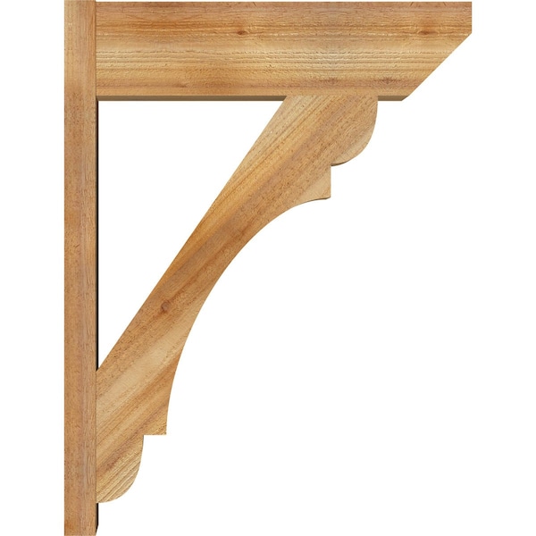 Ekena Millwork Olympic Slat Rough Sawn Outlooker, Western Red Cedar, 8"W x 26"D x 34"H - OUT08X26X34OLY06RWR