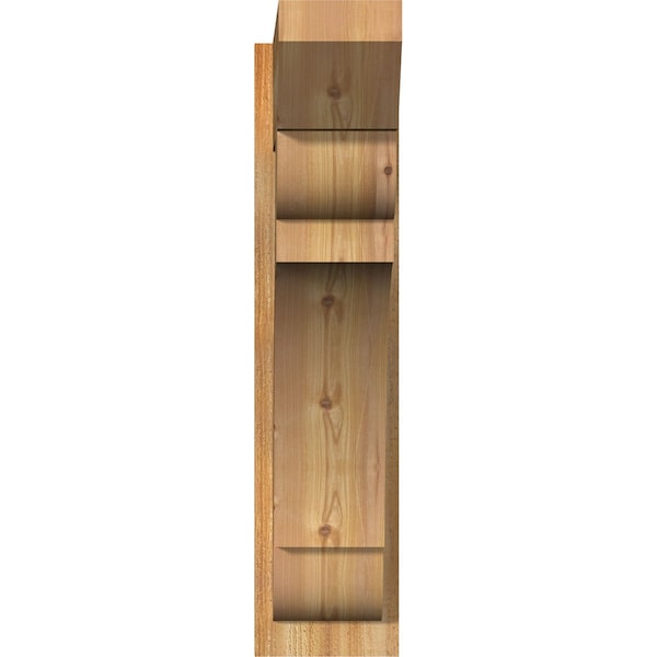 Ekena Millwork Olympic Slat Rough Sawn Outlooker, Western Red Cedar, 8"W x 26"D x 34"H - OUT08X26X34OLY06RWR