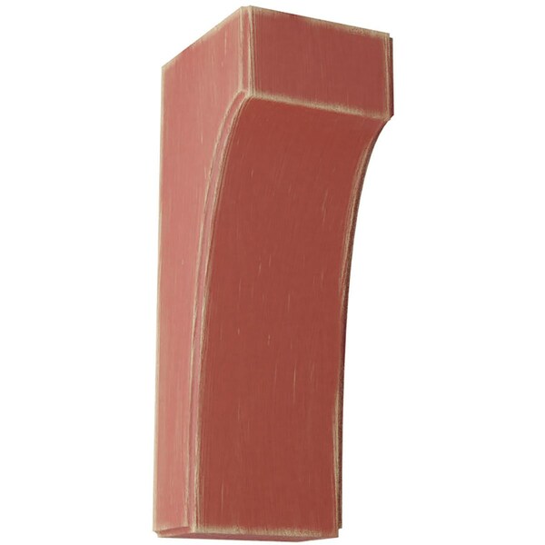 Ekena Millwork 3 1/2"W x 4"D x 10"H Clarksville Wood Vintage Decor Bracket, Salvage Red - BKTWD04X04X10CVRD