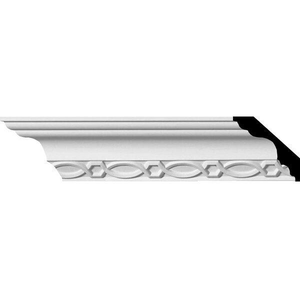 Ekena Millwork SAMPLE - 2 7/8"H x 2 7/8"P x 3 7/8"F x 12"L, (2 5/8" Repeat), Loera Crown Moulding - SAMPLE-MLD03X03X04LO