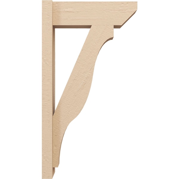 Ekena Millwork 5 1/2-in W x 14-in D x 26-in H Funston Slat Rough Cedar Woodgrain TimberThane Outlooker, Primed Tan - OUTUR055X14X26FST24RCPR
