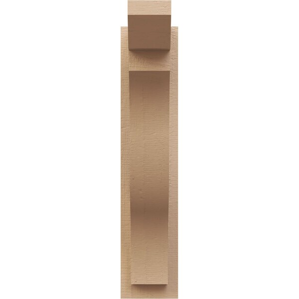 Ekena Millwork 5 1/2-in W x 14-in D x 26-in H Funston Slat Rough Cedar Woodgrain TimberThane Outlooker, Primed Tan - OUTUR055X14X26FST24RCPR