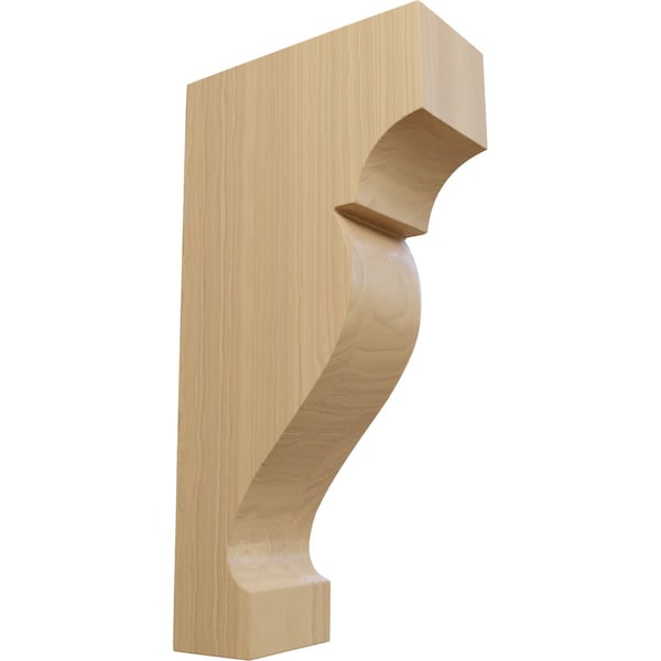 Ekena Millwork 1 3/4"W x 4"D x 8"H Medium Dearborn Wood Corbel, Cherry - CORW02X08X04DRCH
