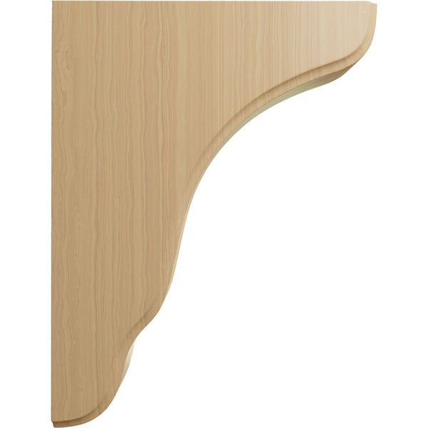 Ekena Millwork 1 3/4"W x 7 1/4"D x 9 1/2"H Plymouth Wood Bracket, Cherry - BKTW02X07X10PLCH