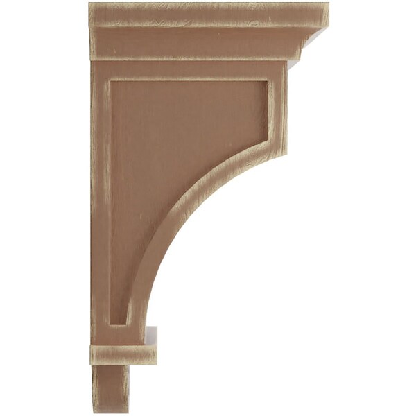 Ekena Millwork 5"W x 5"D x 9"H Arts and Crafts Wood Vintage Decor Corbel, Weathered Brown - CORWD05X05X09ARBR