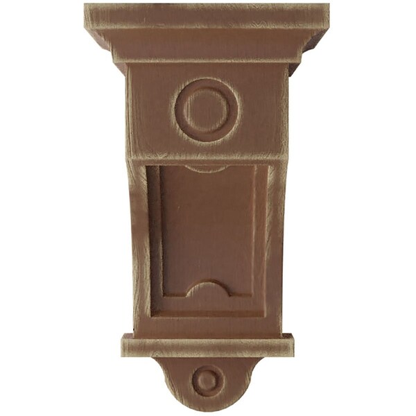Ekena Millwork 5"W x 5"D x 9"H Arts and Crafts Wood Vintage Decor Corbel, Weathered Brown - CORWD05X05X09ARBR