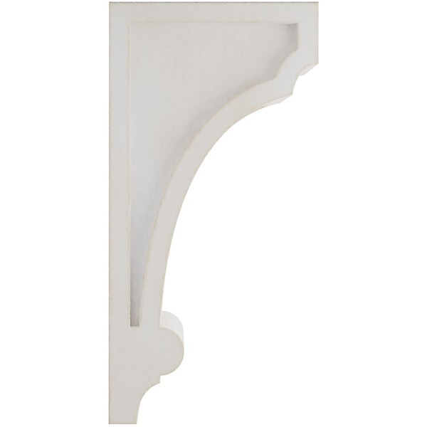 Ekena Millwork 3 1/4"W x 4"D x 8"H Diane Recessed Wood Vintage Decor Corbel, Chalk Dust White - CORWD03X04X08DIWH