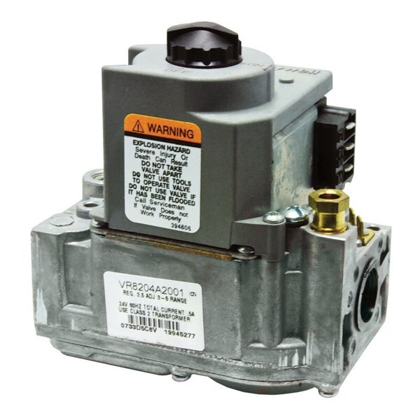 Rheem Wc Nat 1/2" Gas Valve 24V, 3.5", NG, 24VAC, 3.5" WC, 1/2" Inlet Size - 60-25076-02