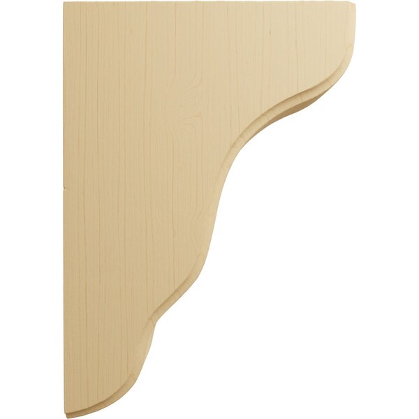 Ekena Millwork 1 3/4"W x 5 1/4"D x 7 1/2"H Plymouth Wood Bracket, Alder - BKTW02X05X08PLAL