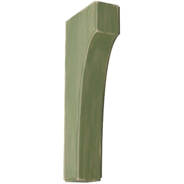 Ekena Millwork 1 3/4"W x 4"D x 10"H Clarksville Wood Vintage Decor Bracket, Restoration Green - BKTWD02X04X10CVGR