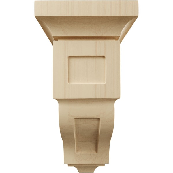 Ekena Millwork 7"W x 7 3/4"D x 14"H Jumbo Reyes Wood Corbel, Rubberwood - CORW07X07X14RYRW