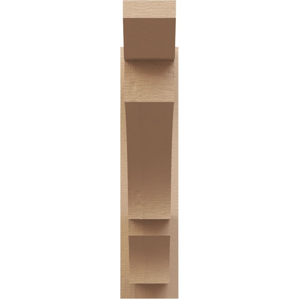 Ekena Millwork 6-in W x 26-in D x 26-in H Balboa Slat Rough Cedar Woodgrain TimberThane Outlooker, Primed Tan - OUTUR060X26X26BOA24RCPR