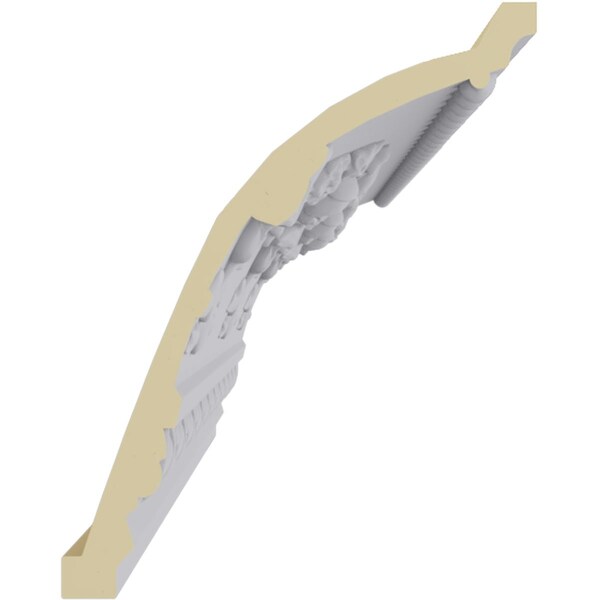 Ekena Millwork 6 3/8"H x 8"P x 10 3/8"F x 94 1/2"L, (9 5/8" Repeat), Floral Swag Crown Moulding - MLD06X08X10FL
